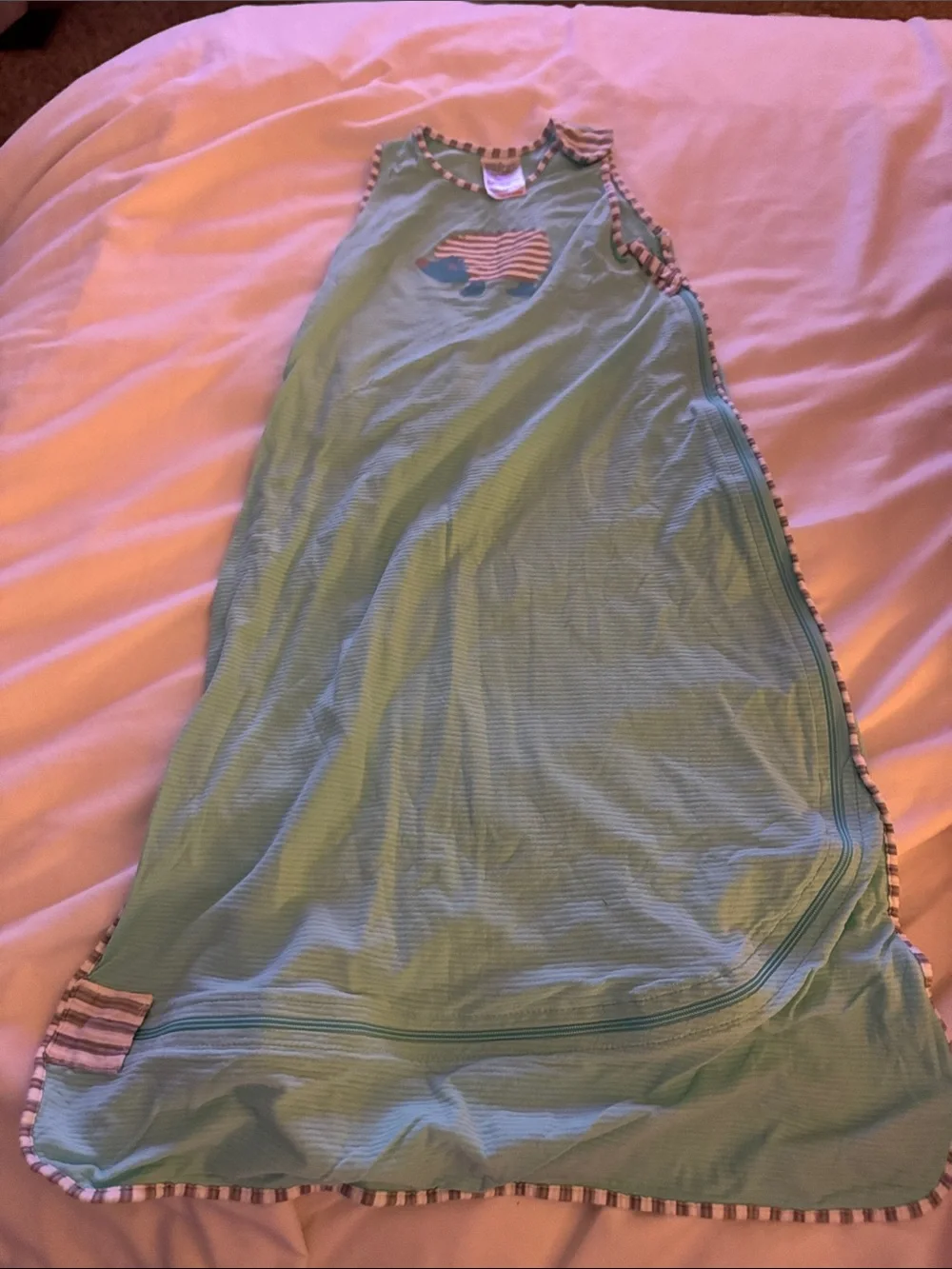 Unbranded Mint Green Sleeveless Kids Sleep Sack
